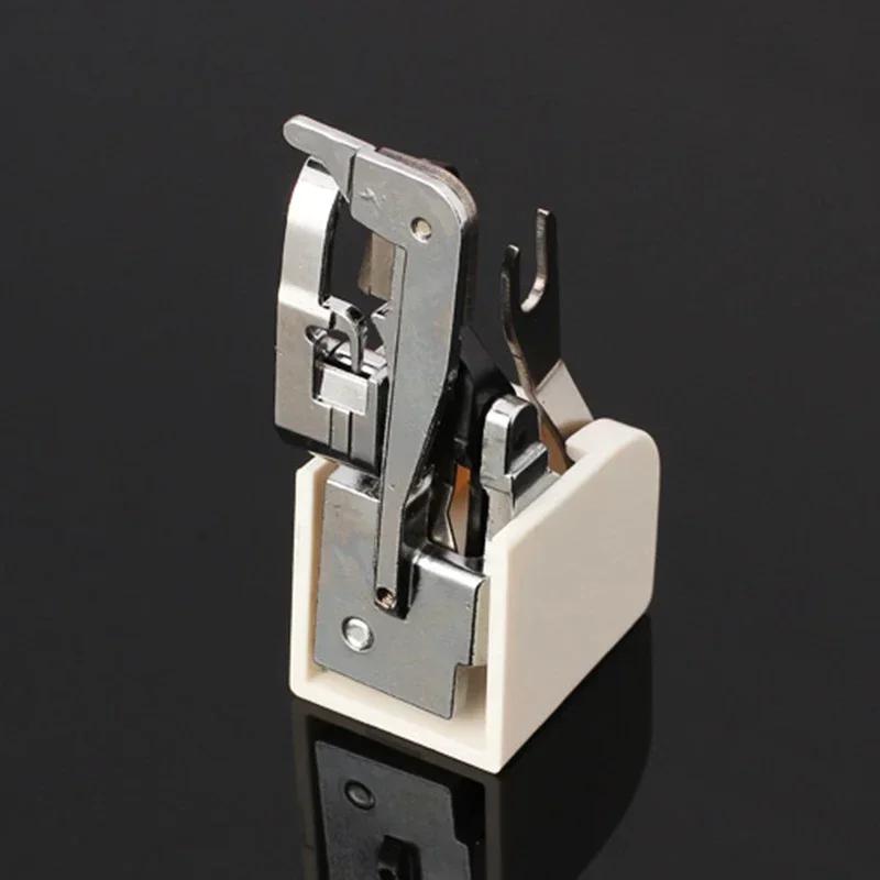 Industrial Overlock Presser Foot Built-in Side Cutter - Heavy Duty Stainless Steel Low Shank Sewing Machines CY-10 Compatible