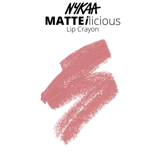 Nykaa Matte-illicious Lip Crayon Lipstick with Free Sharpener - Lacy Luck 10