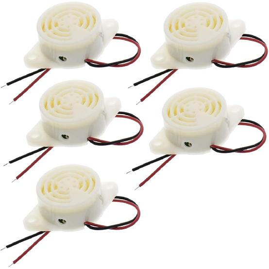 HiLetgo 5pcs 95DB Alarm Buzzer SFM-27 High-Decibel 3-24V 12V Electronic Buzzer Beep Alarm Continuous Beep