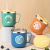 1Pc 270ml Stainless Steel Mug with Straw - Portable Coffee & Milk Cup with Handle and Measurement Marks Water Cup