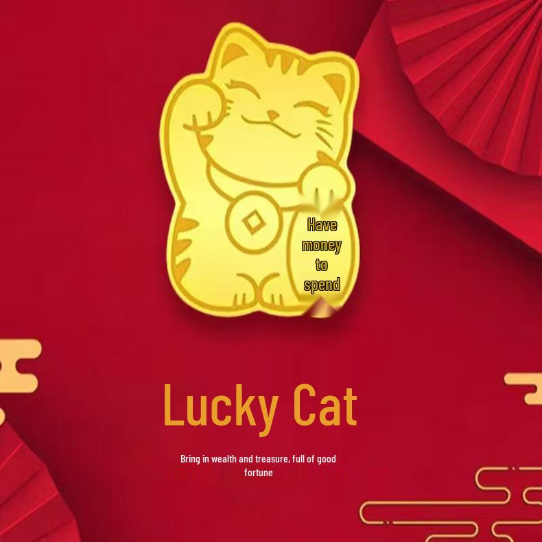 Shuibei Gold 999 Fine Gold Wealthy Gold Leaf Horse Mobile Phone Sticker - Princess Get Rich Gift for Friends