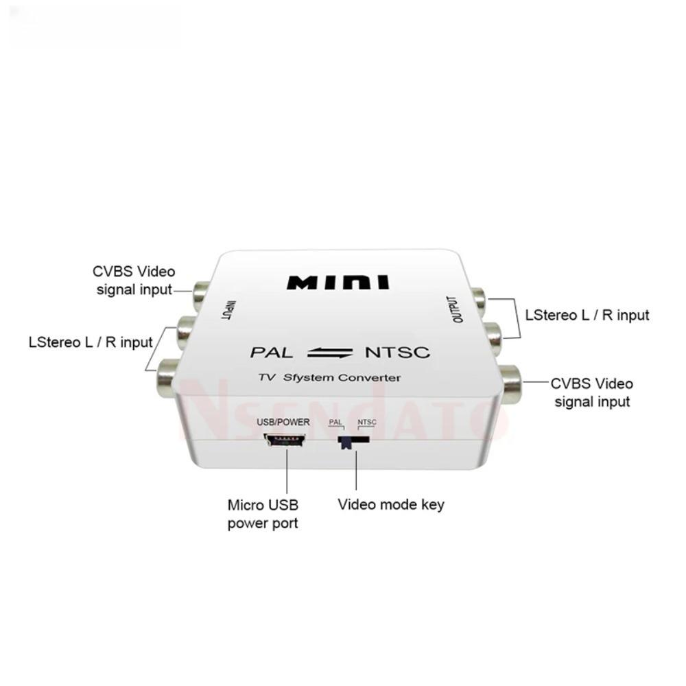 PAL NTSC SECAM zu NTSC PAL Umschalter Konverter Adapter Bidirektional 3 RCA TV Videosystem Composite Konverter für PS2 PS3 Xbox