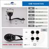 HEIGHTEN Fishing Reel Handle 42mm Knob for SHIMANO DAIWA Abu Baitcasting Reel Arch Gear Series 1124 Gold Black 80/90mm