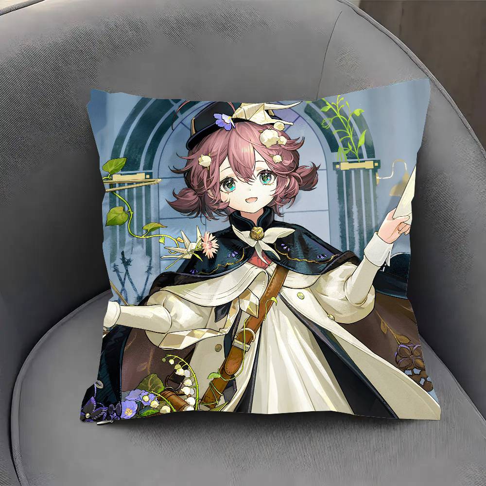 Flutterpage Reverse  Anime Pillow Case Fashion Square Pillowcase Bedroom Sofa Room Ins Decoration Leisure