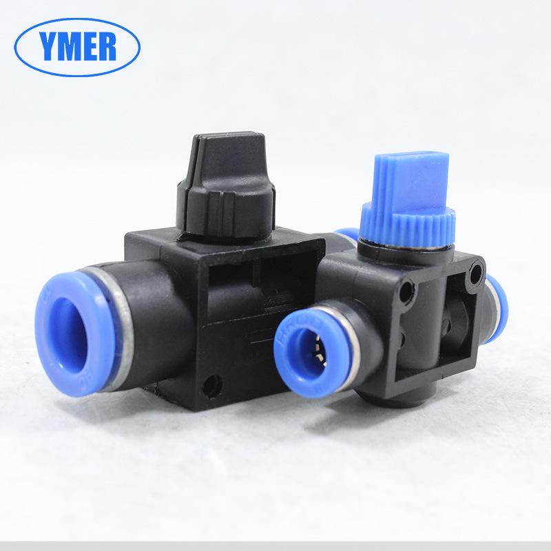 PE Pneumatic Hose Cut-Off Quick Connect Manual Regulating Valve HHVFF8