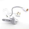 White EU US UK Flexible Light Bulb Lamp AC Power E27 Base Plugs Socket Desk Clip for Book Room Night Light Grow Light Holder