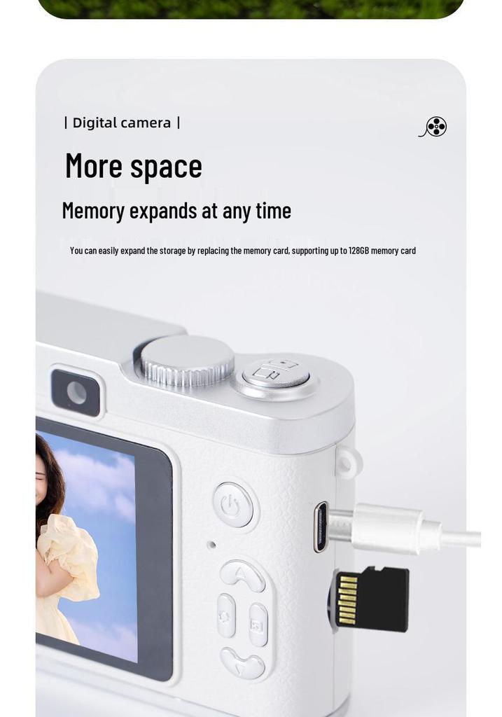 Vintage HD High-Pixel Dual Camera for Selfies and Portability