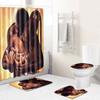 African Woman Digital Printing Creative Shower Curtain Floor Mat Set Bathroom Carpet