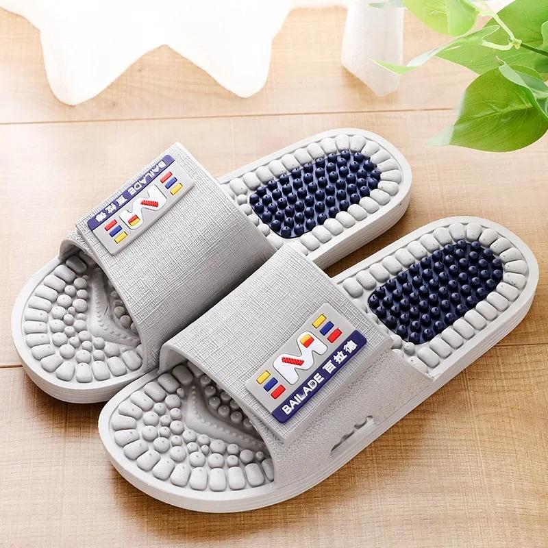 Summer Soles Massage Slippers Men's Acupoints Soles Soles Soles Home Indoor Antiskid Home Lovers Men's Home Cool Slippers