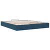 Ottoman Bed without Mattress Dark Blue 160 x 200 cm Velvet