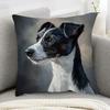 1 stuks Korte Pluche Gladde Fox Terrier Kussensloop 18x18 Inch Dubbelzijdig Bedrukt Kussenhoes Woondecoratie