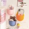 Cute Wall-Mounted Storage Box for Remote, Phone, and Electronics