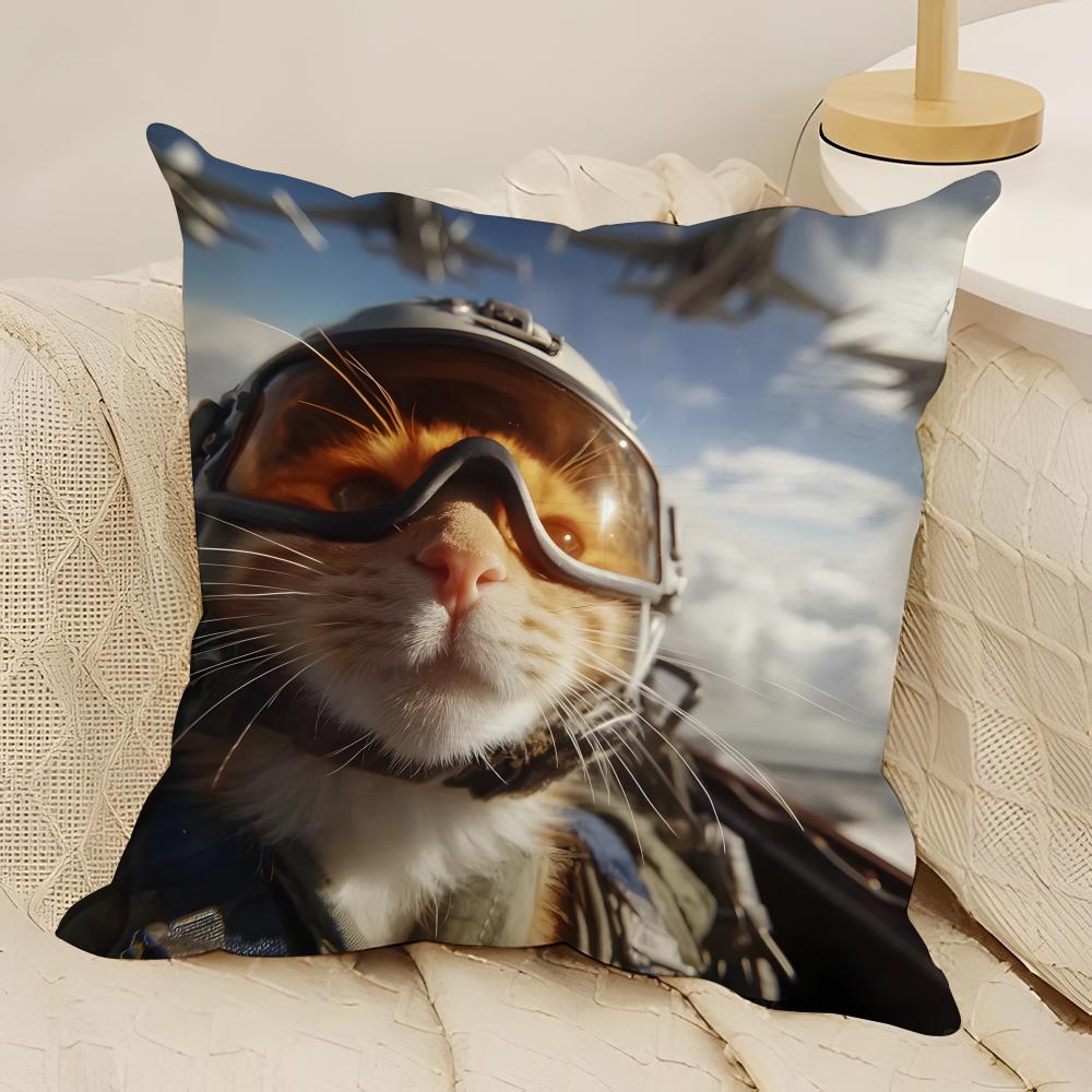 

Cat Young Peoples Spirit Crazy Aesthetics Pillow Case Natural Linen DoubleSided Printing Sofa Home Decor Cushion Cover 30X30cm