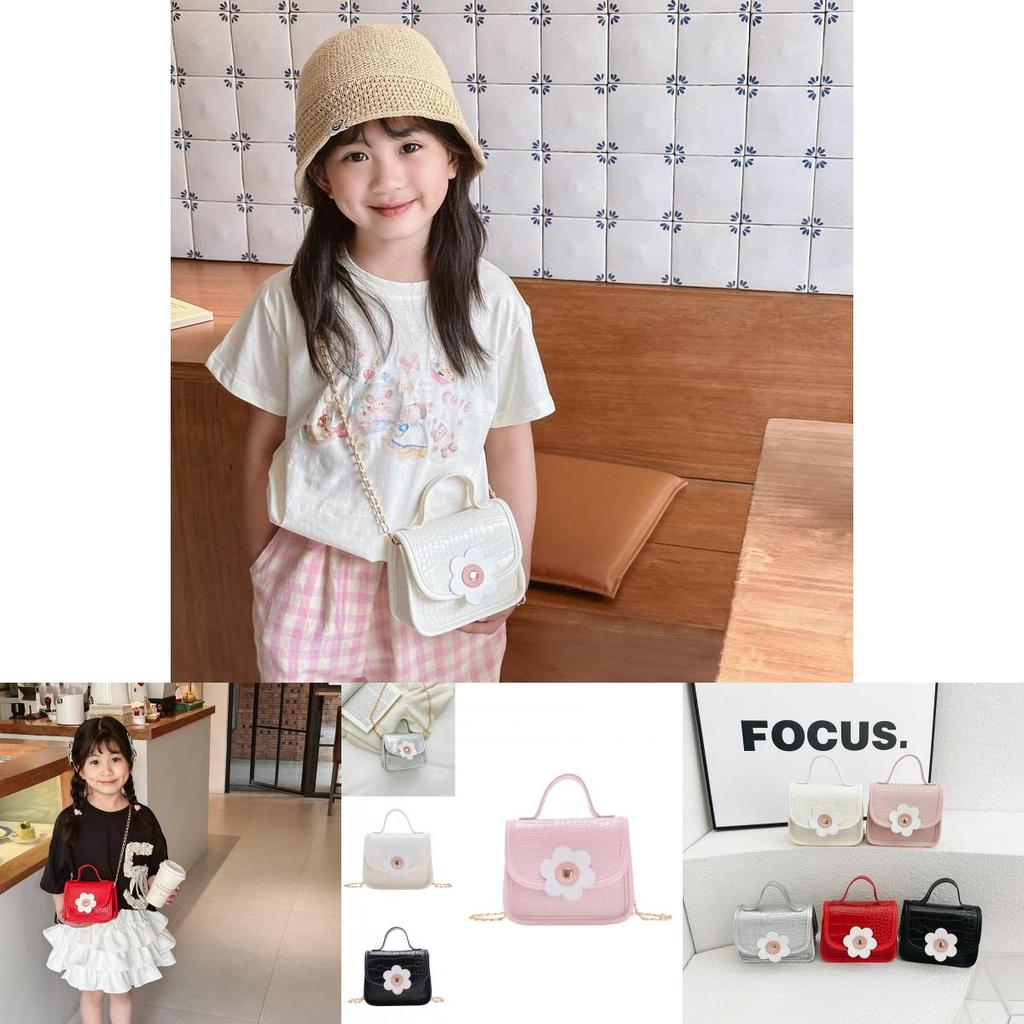 Charming Floral Pattern Mini Crossbody Bag For Kids With Breathable Pu Material