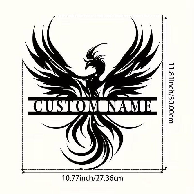 Custom Stunning Phoenix Bird Metal Wall Art Decor, Featuring a Beautiful Phoenix, Perfect Gifts for Wall Decor for Porch/Patio 30x27.36CM