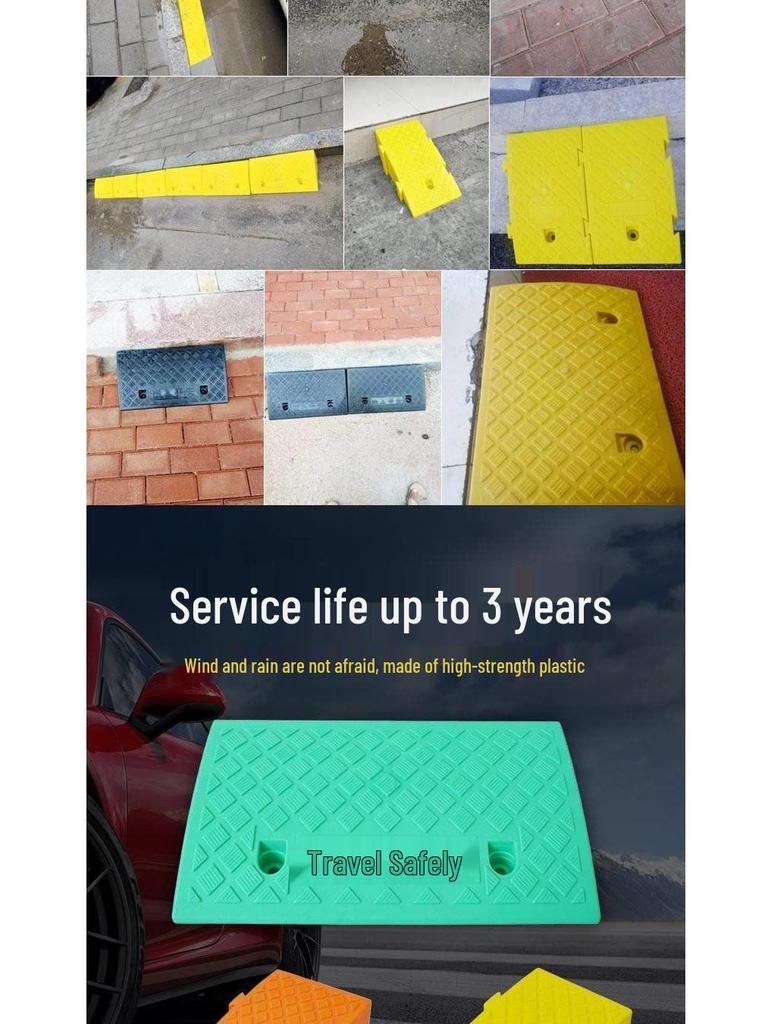 Dreieckige Kunststoff-Autoschwellenrampe & Geschwindigkeitsbegrenzungspad