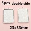 3-10pcs 18x25mm 19x38mm 25x50mm Inner Size Rectangle Pendant Cabochons Blank Base Setting Tray DIY Jewelry Making Accessories