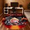1pc Movie Theater Popcorn Round Chair Mat Office Area Rug - Non-Slip, Floor Mat for Office, Bedroom, and Indoor Decor P127264