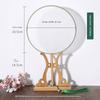 Light Colorful Real Silk Circular Fan Blank Transparent Meticulous Painting Hand-Painted Fan Ancient Style Han Chinese Clothing Props Decals Embroider