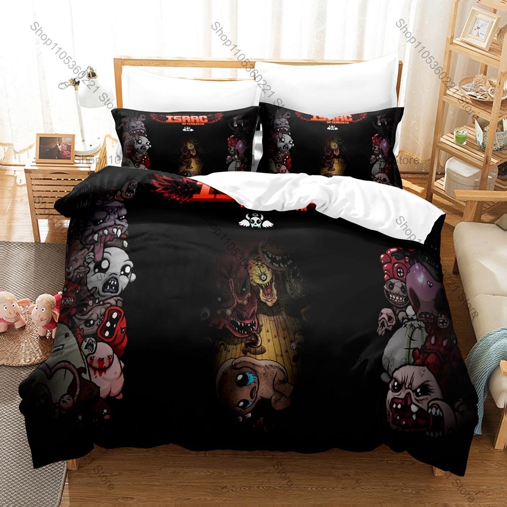 Personality The Binding of Isaac Theme Bedding Set New Duvet Cover Set Home Bedroom Decoration for Gamer Boys Adults