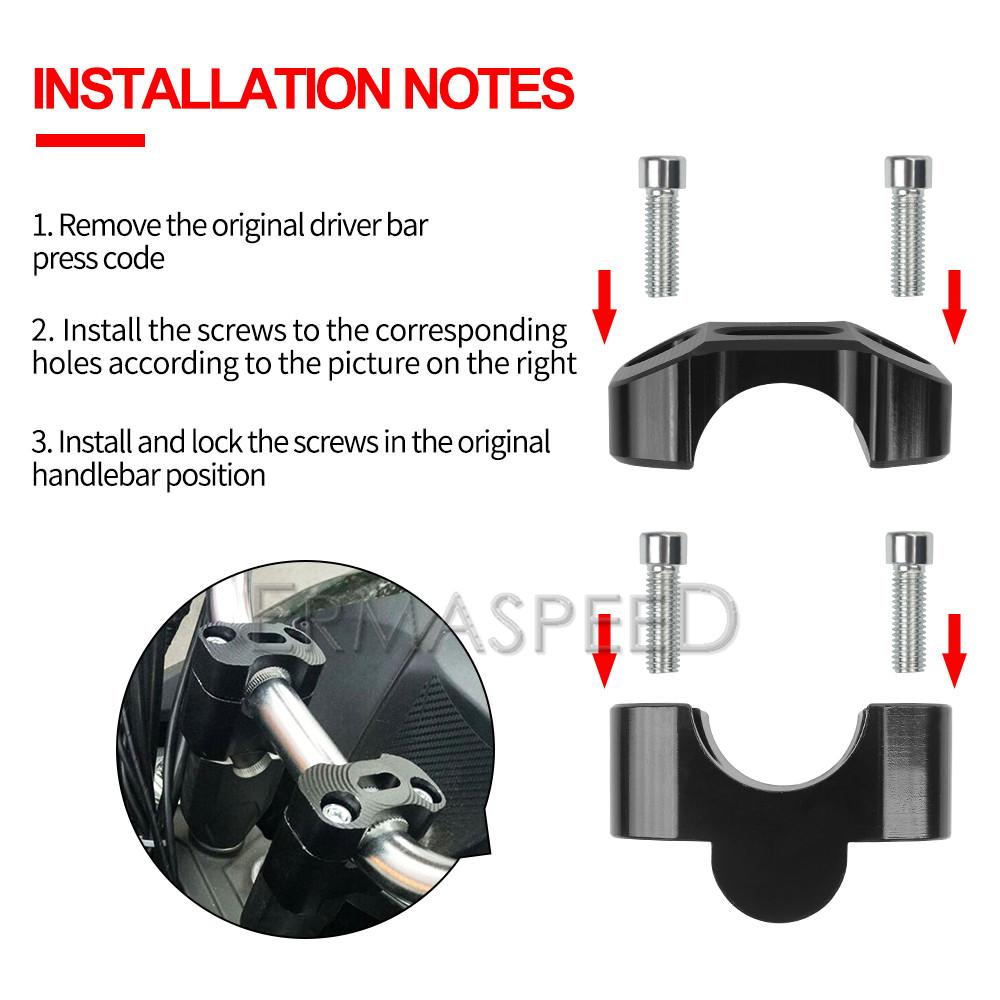 Motorcycle Handlebar Riser Mount Clamp 28mm 1 1/8" Universal Handlebar Fat Bar Risers Mount Clamp Fit for Dirt Bike