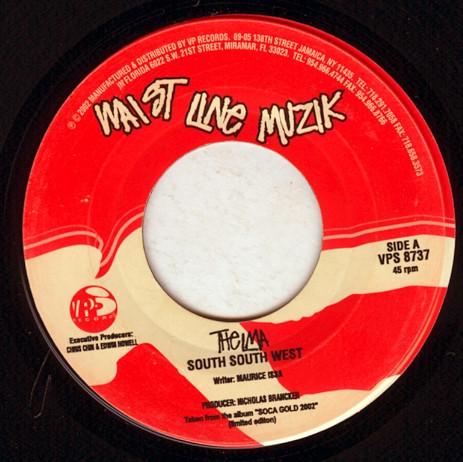 

7-дюймовая пластинка SOUTH SOUTH WEST / KEVIN LYTTLE - Thelma / Turn Me On VPS8737 Waist Line Muzi 2002 US Регги, Ска и Даб Б/У