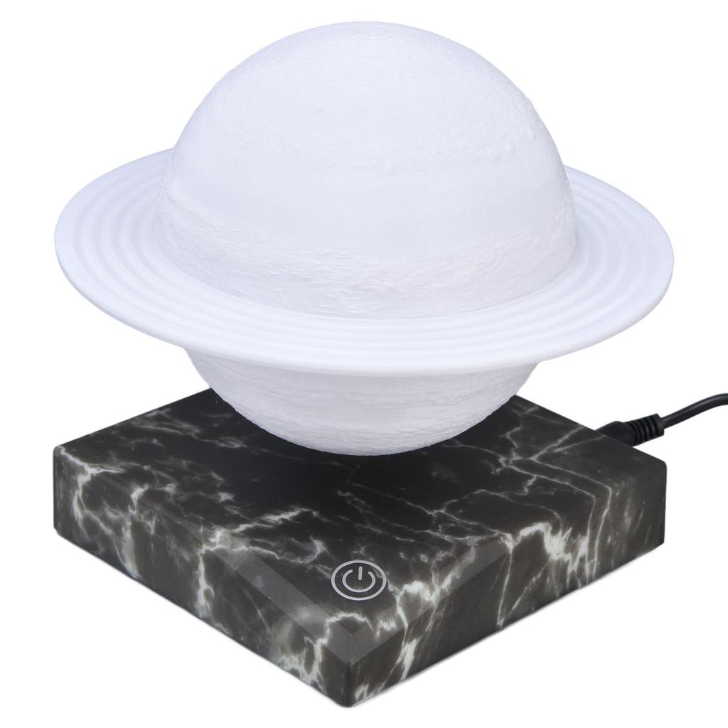LED Saturn Nachtlicht 3 Farbmodi 3D-gedruckte Magnetschwebe Mondlampe für den Haushalt