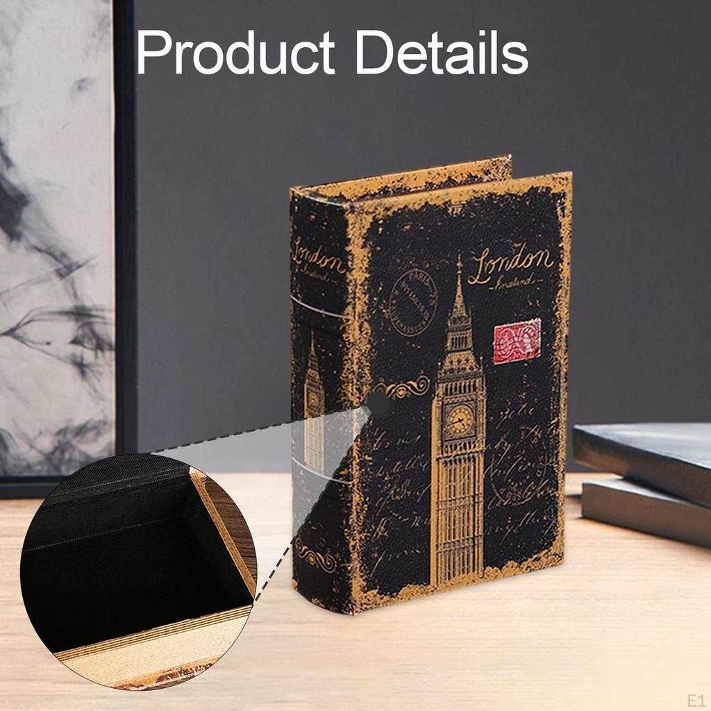 Simulation Book Model Miniature Storage Box Luxury Jewelry Case for TV Cabinet Hotel Bedroom