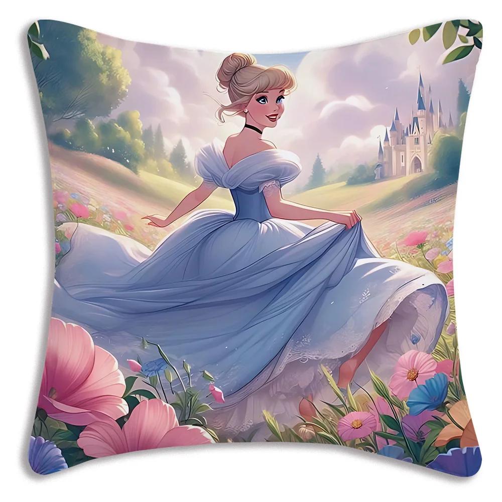 Cartoon Kawaii Cinderella Pillow Covers Cartoon Sofa Decorative Home  Printing  Cute Cushion Cover