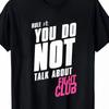 Amerikanisches Streetwear Herren Fight Club Regel 1 Muster T-Shirt Sommer Lässig Mode Geeignet für Männer und Frauen