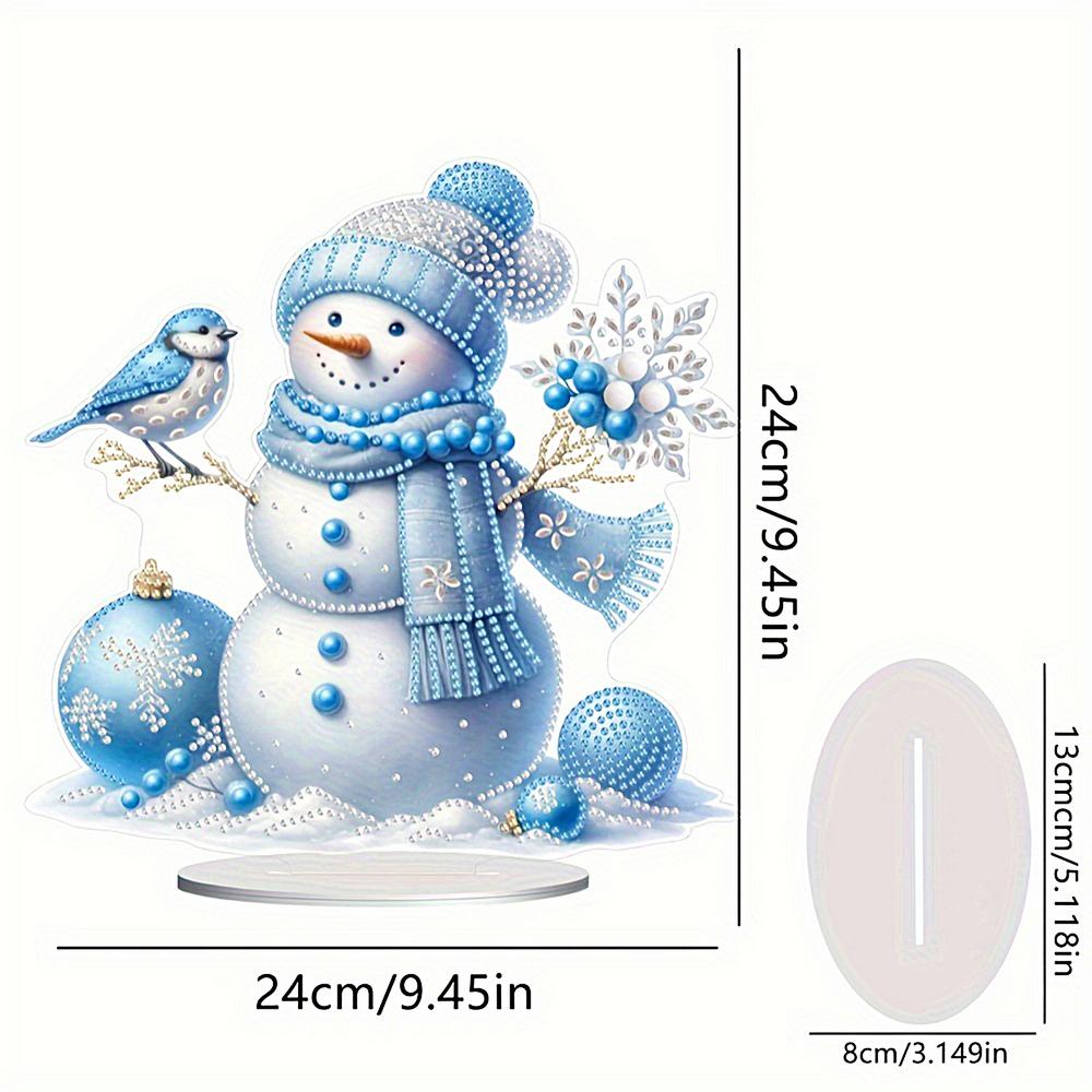Gem Art Tabletop Ornaments Christmas Theme Crystal Gem Art Painting Desktop Ornaments For Home Living Room Rhinestone Art