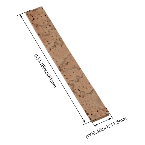 Yibuy 10-Piece Natural Clarinet Neck Cork Sheets, 81 X 11 X 2 Mm