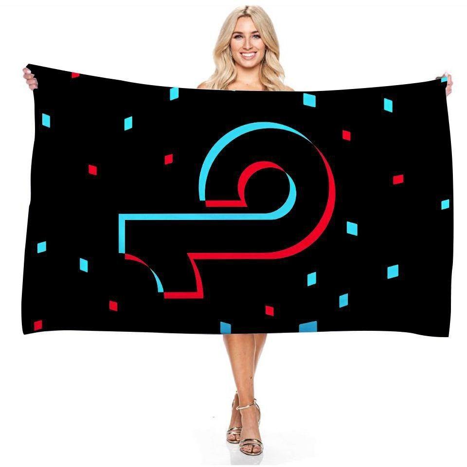 Tiktok 3d Printed Towel Bathing Bathrobe Beach Swimming Swimwear Shower Towel