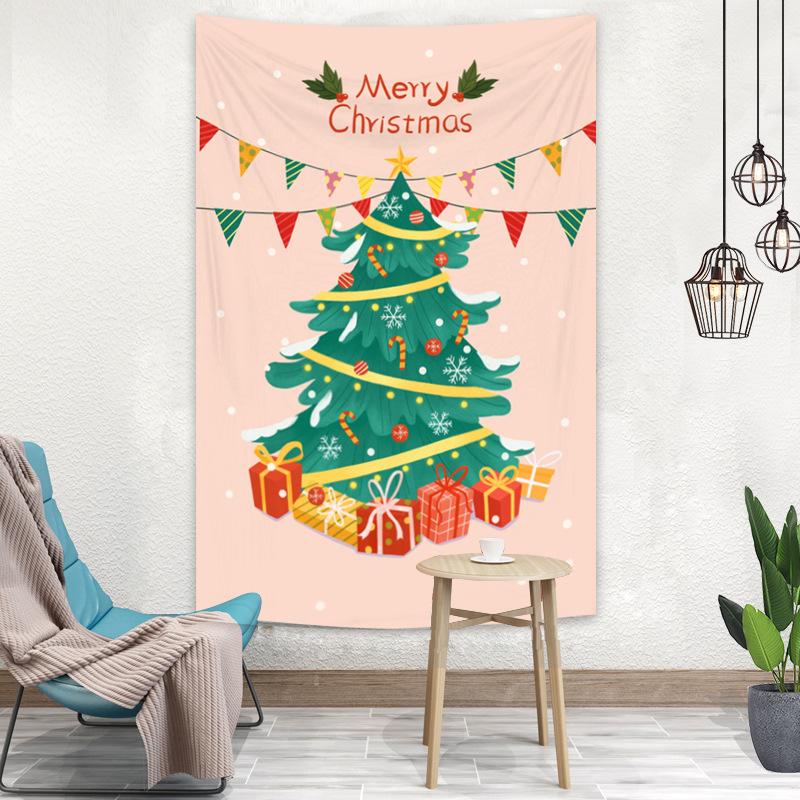 Amazon Außenhandel Weihnachtsbaum Kiefernholz Hänge Tuch Feiertag Hintergrund Tuch Einfacher Wandteppich