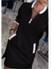 2025 V-neck Seven-Sleeve Casual Dress