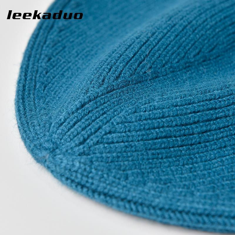Hat Women's Winter Knitted Hat Men's Outdoor Cold Hat Warm Knitted Hat Solid Color Ear Protection Hat
