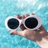 New Retro Korean Round Frame Sunglasses Fashion Elliptical Frame Glasses Trendy Men'S And Women'S Sunglasses