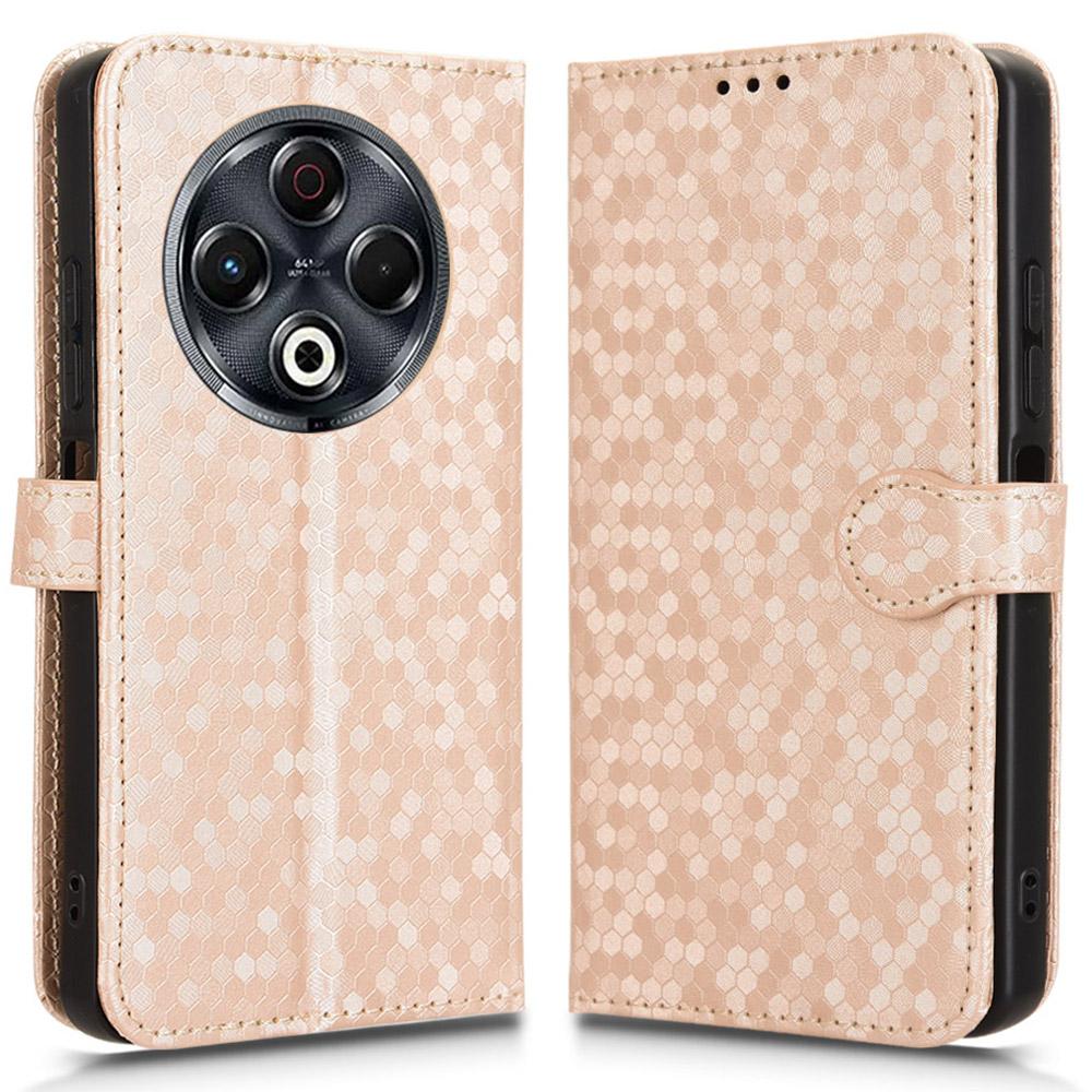 

For TECNO Spark 30 4G Wallet Case Dot Pattern Imprint PU Leather Phone Cover B
