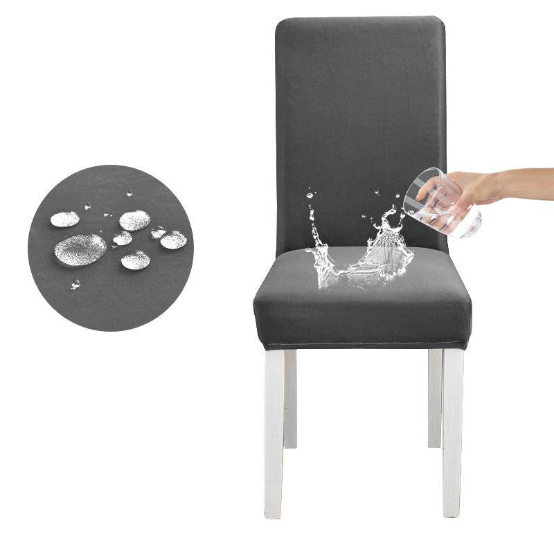 Waterproof Elastic Chair Cover for Dining Room Kitchen Wedding Hotel Banquet Restaurant Anti-dirty Seat Cover Housse De Chaise