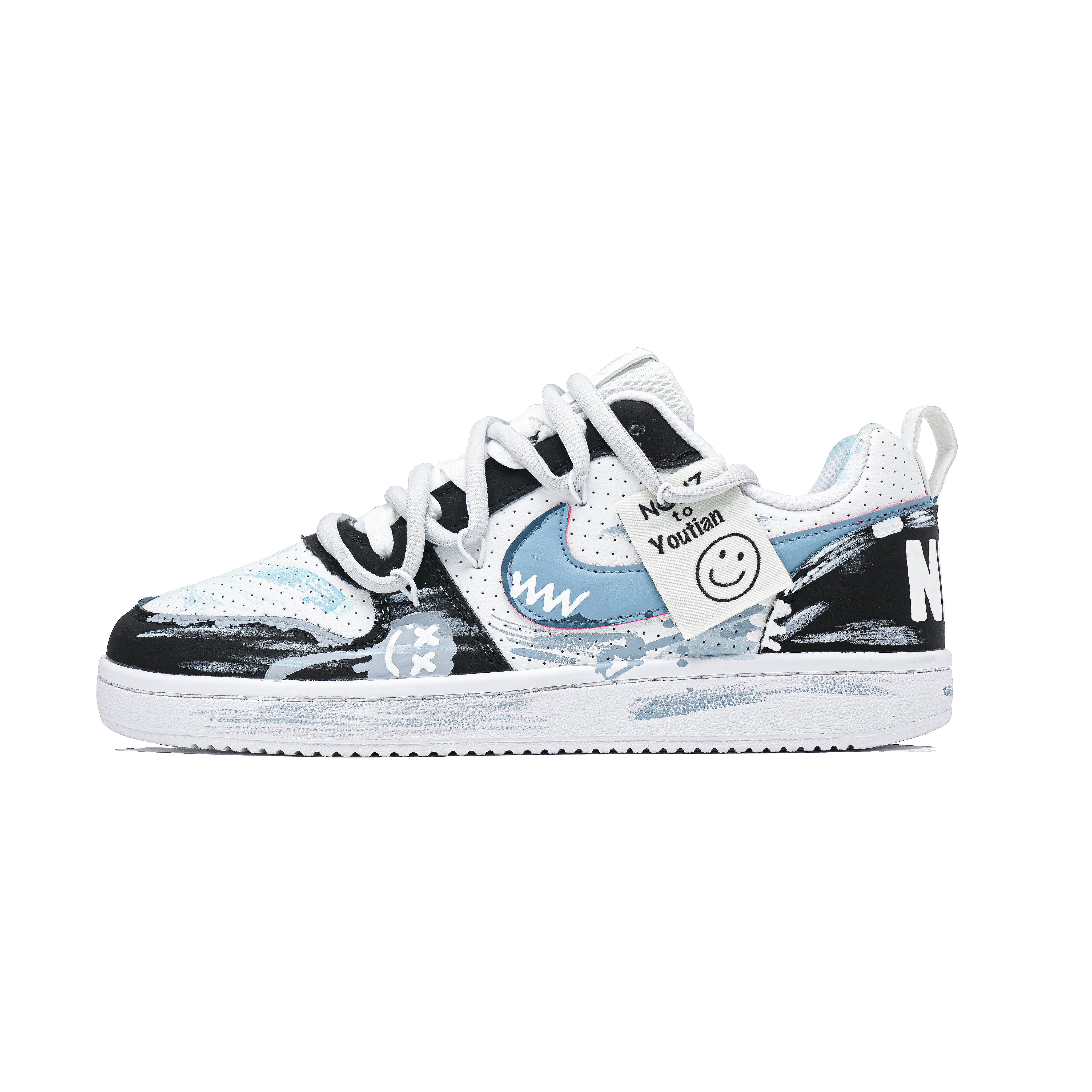 

Nike Court Borough Hip Hop Easter Egg Artificial Leather Cushioning, Wear Resistant Low top Skateboard Shoes Men s 838937-102(Team947-) 42