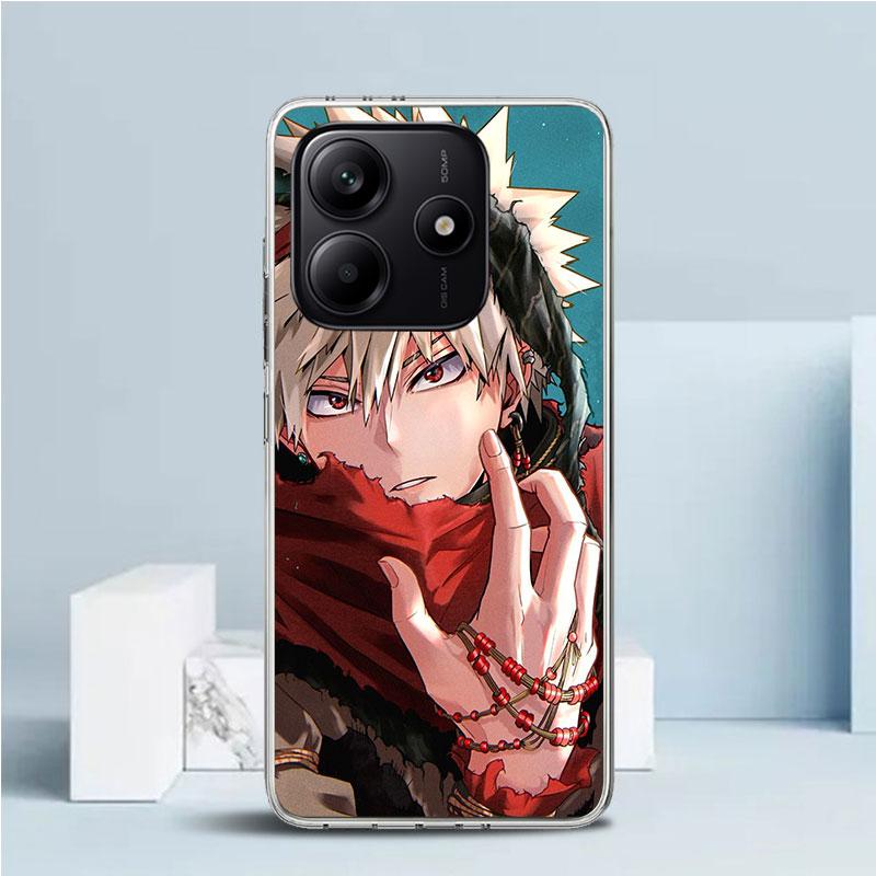 Bakugou Katsuki MHA My Hero Phone Case For Xiaomi Redmi Note 15 14 14S 13 12S 12 Pro Plus 11S 11 11T 11E 10S 10 + Soft TPU Back