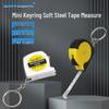 Dual Scale Mini Steel Tape Measure Keychain - 1m, Metric & Imperial