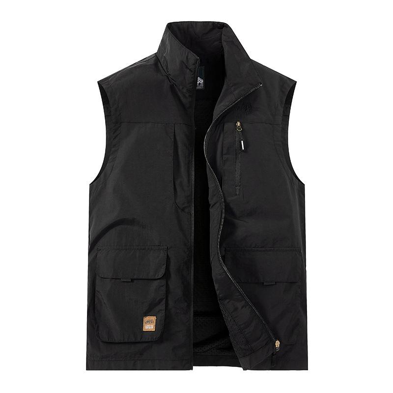 Spring and Autumn Men's Middle-aged and Elderly Outdoor Leisure Large-size Vest Loose Multi-bag Tooling Sports Vest
