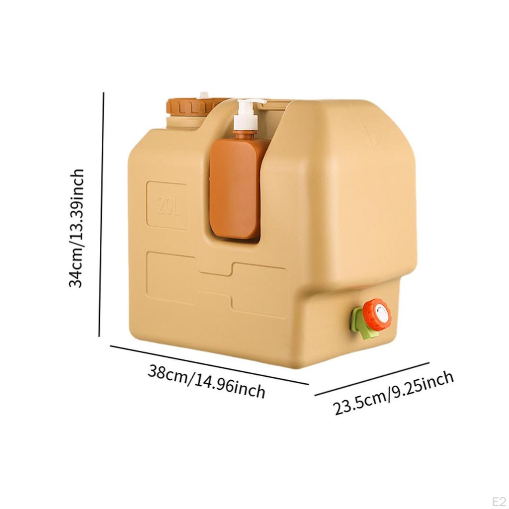 20L Camping Water Container with Spigot Large Capacity Practical Storage Jug