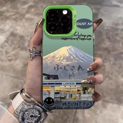 Silver Mount Fuji Case for Apple iPhone 16/15/14/13/12 Pro