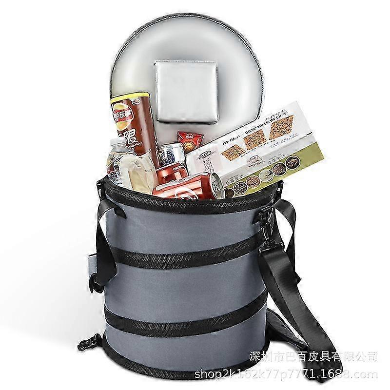 Picnic Food Storage Insulated Bag, Large Capacity, Foldable, Waterproof, Insulated Bag
