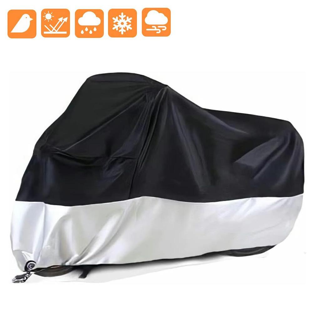 

Чехол для мотоцикла, защитный пылезащитный чехол с 4 светоотражающими полосками, чехол для мотоцикла, защита для велосипеда, мотоцикла на открытом воздухе M 200x90x100 CM