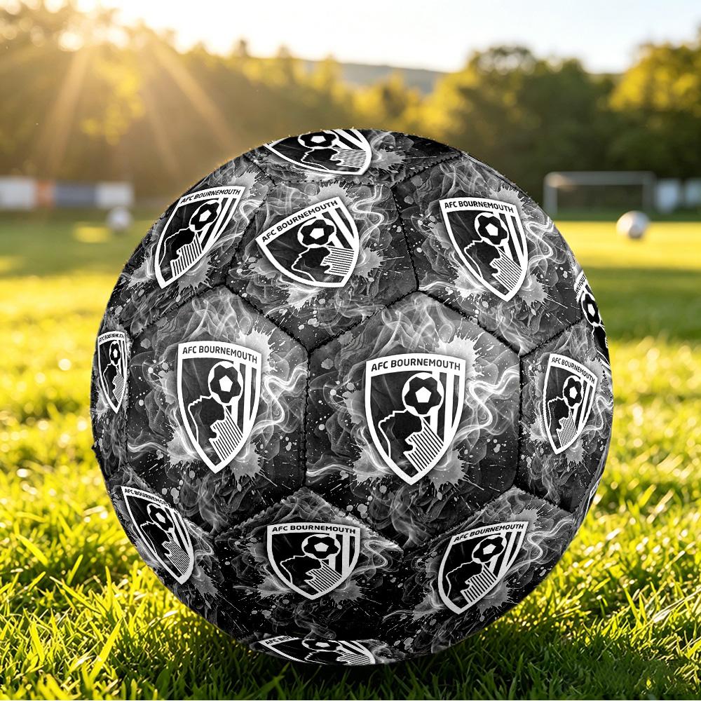 Bournemouth FootballPrinted Size 5 Soccer Ball, Anti Slip Adult Match Football Souvenir for Football Fans