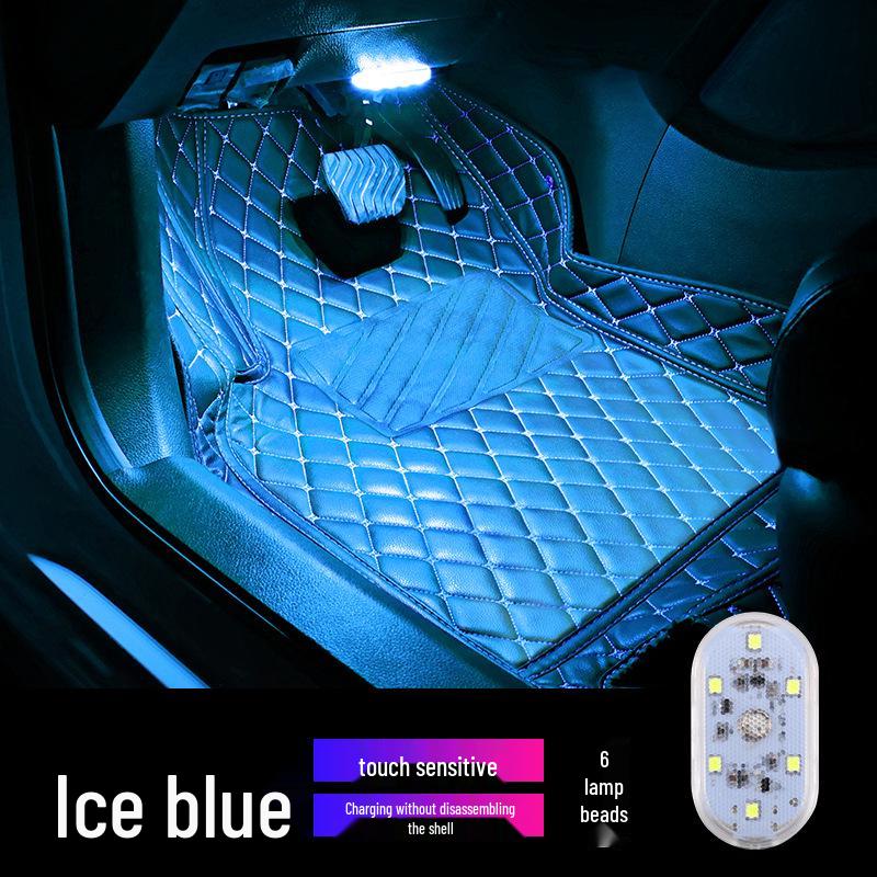 Wireless LED Touch Interior Lights - No Wiring, Seven-Color Ambient Decoration for Cars