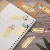 Stationery Gold-plated Metal Book Folder Label Cute Cats Bookmark